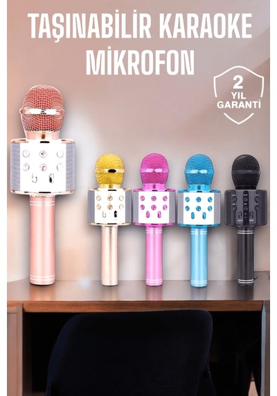 Mey İthalat Taşınabilir Bluetooth Karaoke Mikrofon: Hafıza Kart Girişli, Etkileyici Performans