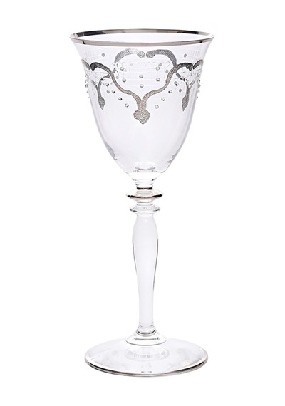 Decorium M00502 Beyaz Şarap Kadehi 6 Prc Bella Platin