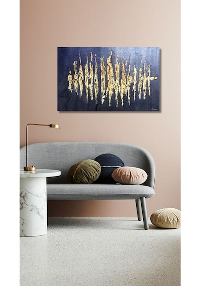 Kabartma Gold El Yapımı Yağlı Boya Tablo 108x75cm