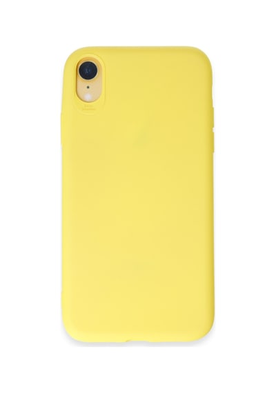 Apple Uyumlu iPhone Xr Uyumlu Kılıf First Silikon - Sarı
