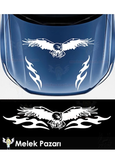 Kartal Oto Sticker. Kartal Ve Alev Oto Kaput , Cam Sticker.