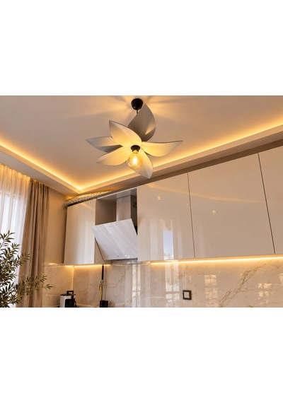 Premium Tasarımlı Çiçek Avize 55cm , Oturma Odası, Mutfak, Yatak Odası, Salon, Dekoratif Avize,tavan Aydınlatma Beyaz