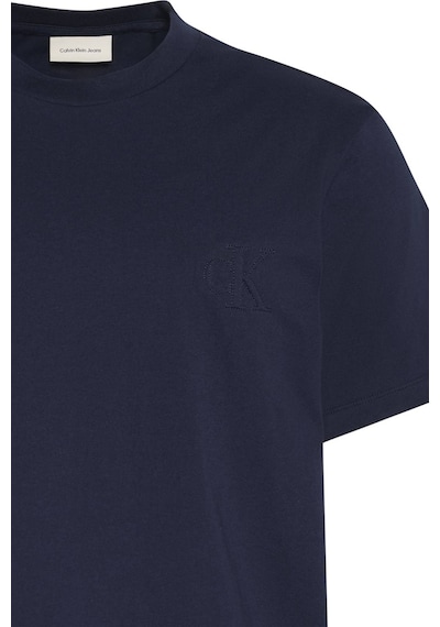 Calvin Klein Erkek 30s Jersey Easy Monogram Detaylı T-shirt Safir Mavisi
