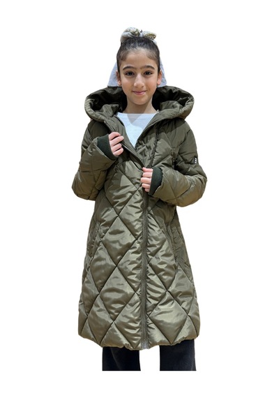 Benitto Kids Kız Çocuk Kapüşonlu Kaban 51329 Haki