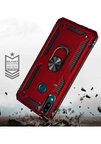 Teknomoda Samsung Uyumlu Galaxy A10S Vega Tank Zirh Metal Yüzüklü Standli Kilif 434579822