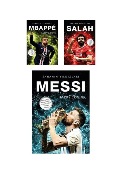 Sahanın Yıldızları Messi-mbappe-salah Futbolcu Kartı-sticker-poster
