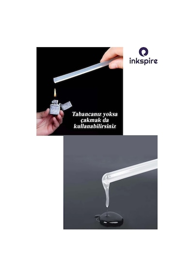 Sıcak Silikon Tabancası Mumu İnce 10 Adet Slikon Tabanca İçi İnce Çubuk Silicone Tabanca Ucu Yedeği