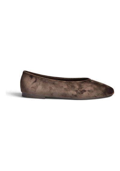 Fox Shoes Z820704102 Kahverengi Süet Toka Detaylı V Kesim Babet