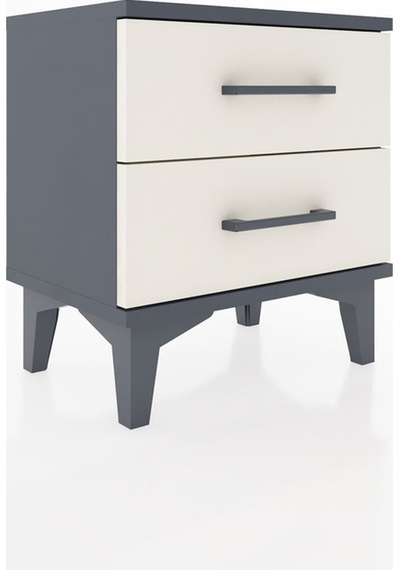 Arges Komodin 2 Çekmeceli 44x30x48 Antrasit-aytaşı Antrasit