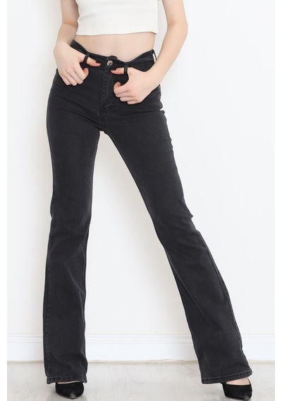 Mokashopin - İspanyol Paça Kot Pantolon Füme - 17274.1431. 001