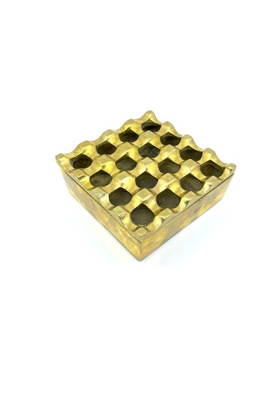 Pirinç Döküm Küllük Kare - 10 Cm X 10 Cm