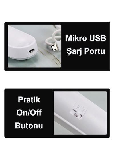 Greentech Usb Şarjlı 3 Renk Işıklı Led Aydınlatma / GT-CL03-3 Adet
