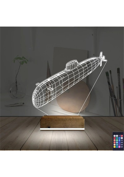 Luvivia Denizaltı 3d Lamba - Masa Gece Lambası Şeffaf