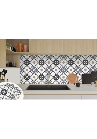 Tink Kendinden Yapışkanlı Fayans Kaplama Palmet Desenli 30x30 Cm 4 Adet 0,36 M²