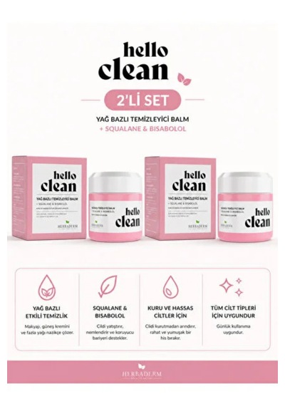 Hello Clean Yağ Bazlı Temizleyici Hassas Ciltler İçin 2li