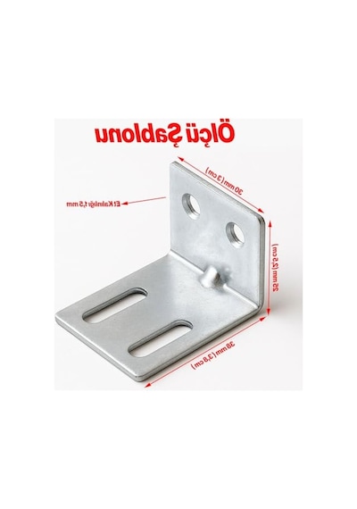 Metal L Demiri 30x25x38 Mm 50 Adet Raf Mobilya Köşe Destek Aparatı Dayanıklı Duvar Sabitleme Seti