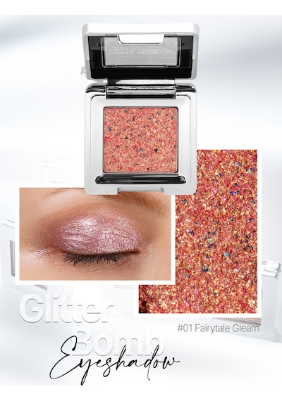 Mücevher Parlaklığında Yoğun Pigmentli Tekli Far Cre'ars Glitter Bomb Eyeshadow 01 Fairytale Gleam 80536417
