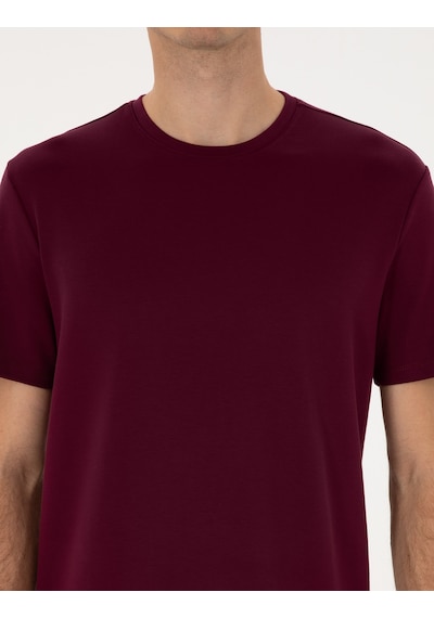 Pierre Cardin Erkek Plum Tişört 50308037-vr177 Plum