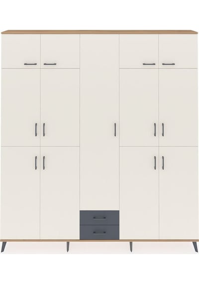 Arges Dolap 10 Raflı 2 Çekmeceli 4 Askılı 220x30x243 Çam-aytaşı/antrasit Aytası/antrasıt Arges Dolap 10 Raflı 2 Çekmeceli 4 Askılı 220x30x243 Çam-aytaşı/antrasit Aytası/antrasıt