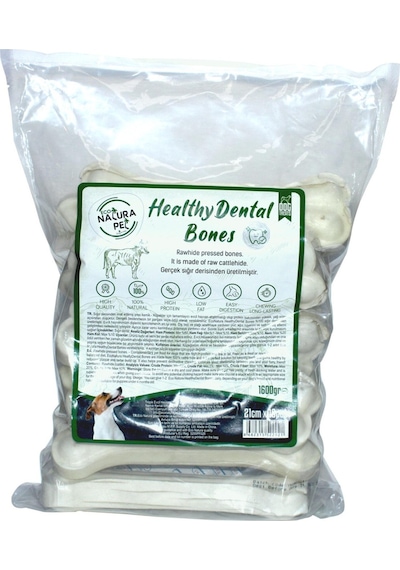 Eco Natura Pet Healty Dental Bones Beyaz Pres Kemik 1600 G 10 x 21 CM