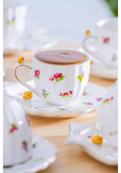 Acar Ladurée 6 Kişilik Kahve Fincan Takımı - 75 Ml Renkli