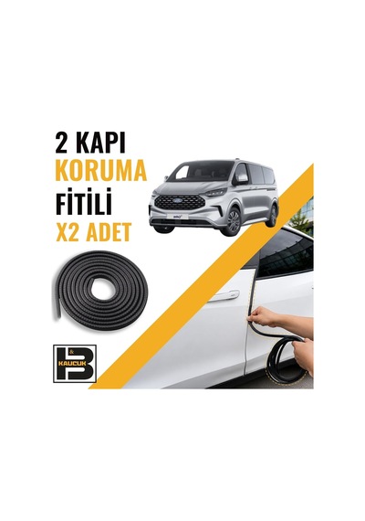 Ford Transit Custom 2023-2025 Kapı Koruma Fitili-iki Kapı-siyah-bm1111