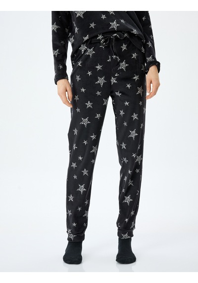 Koton Yıldız Desenli Rahat Kalıp Uzun Kollu Kadife Pijama Altı Siyah Desenli 5wlk40145mk Siyah Koton Yıldız Desenli Rahat Kalıp Uzun Kollu Kadife Pijama Altı Siyah Desenli 5wlk40145mk Siyah