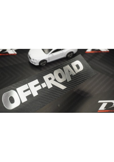 Off Road Logo Arazi Aracı Karbon Fiber Gümüş Bagaj Sticker