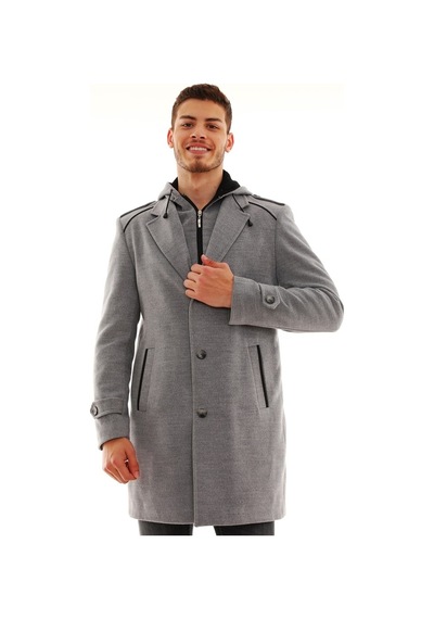 Plt8401 Dewberry Erkek Palto-Gri
