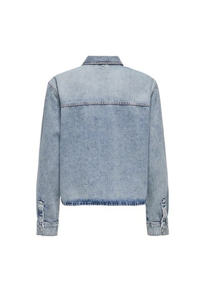 Name It Only Onlcassie Ls Ovs Kadın Denim Gömlek 15329891 Mavi