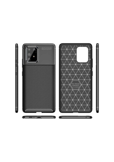 Samsung Galaxy Uyumlu A91 (S10 Lite) Kılıf Karbon Silikon Case