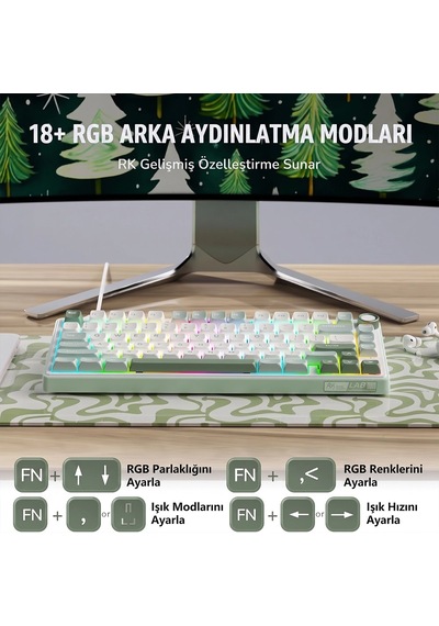 Royal Kludge R75 %75 Gasket Mekanik Oyuncu Klavyesi
