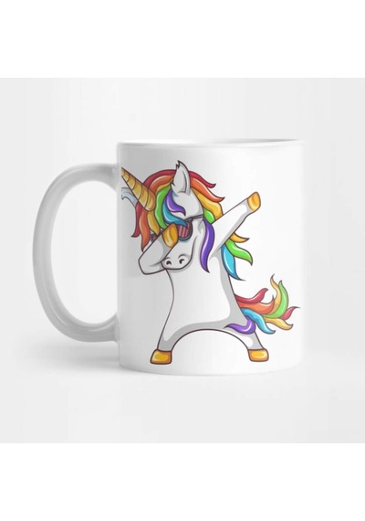 Dabbing Unicorn Kupa Bardak Çok Renkli