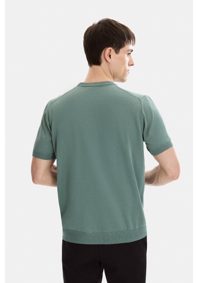 Backandbond Yeşil Regular Fit Kısa Kol Triko Tişört