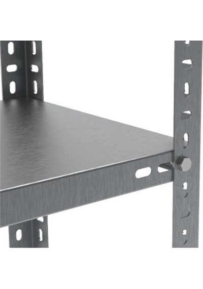 Raf Burada  4 Katlı 4'Lü Bitişik Galvaniz Çelik Raf.Depo,Dosya, Ar 43x75x200 cm- 0.70 mm