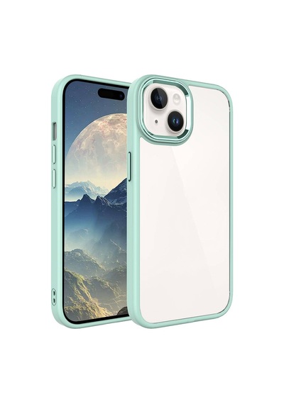 Apple Uyumlu iPhone 15 Plus Zore Krom Kılıf-yeşil Yeşil