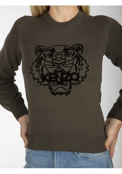 KENZO Kadın Kazak  KNZ74L39 Haki