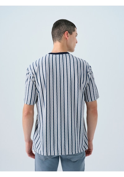 Loose Fit Erkek Tshirt K.kol Mavi