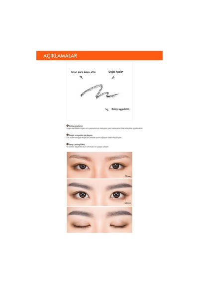 Missha Perfect Eyebrow Styler Uzun Süre Kalıcı Asansörlü Kaş Kalemi Black