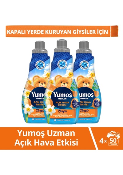 Yumoş Extra Açık Hava Etkisi Nergis Çamaşır Yumuşatıcısı 3 x 1200 ML