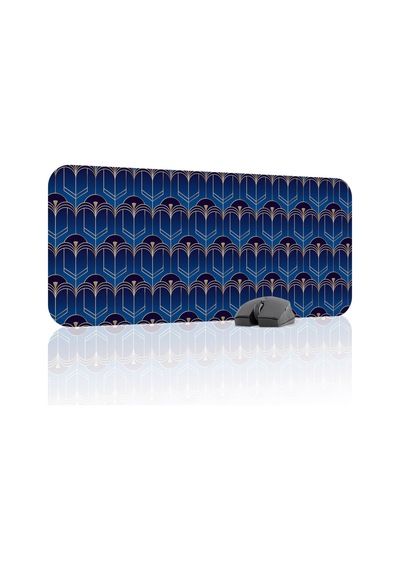 Art Deco Tarzı Kaymaz Dikişli Kauçuk Oyuncu Mousepad V2 - 70x30 Xl Gaming Mouse Pad Fare Altlığı