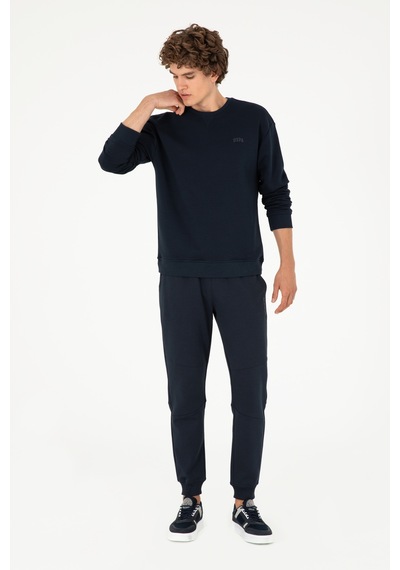 U.S. Polo Assn. Erkek Bisiklet Yaka Lacivert Basic Şardonlu Sweatshirt 50295148-VR033 U.S. Polo Assn. Erkek Bisiklet Yaka Lacivert Basic Şardonlu Sweatshirt 50295148-VR033