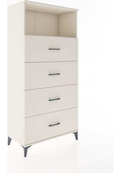 Hyperion Dolap Tek Raflı 4 Çekmeceli 88x44x182 Aytaşı-aytaşı Aytaşı