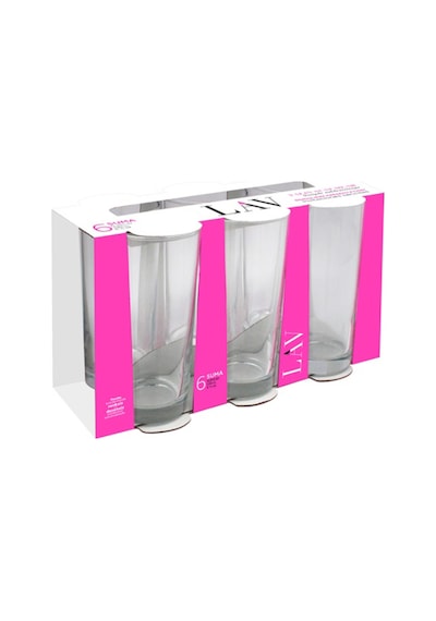 Lav Suma Cam Su Bardağı 6'lı 190 ml (Rakı/Limonata/Meşrubat Bardağı)