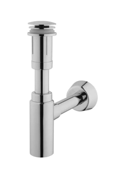 T Tipi Krom Lavabo Sifon Seti - Giriş G 1 1/4