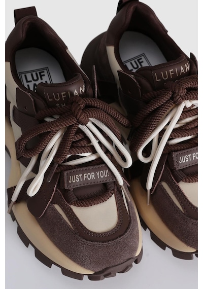 Lufian Yoko Kadın Sneaker Ayakkabı-kahverengi Kahverengi