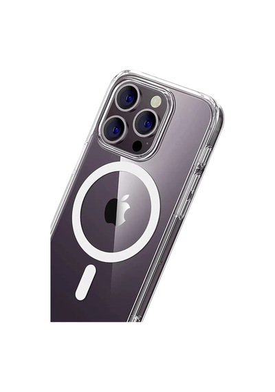Newface Apple İphone 15 Pro Max Combo Sert Şeffaf Magsafe Kapak - Şeffaf