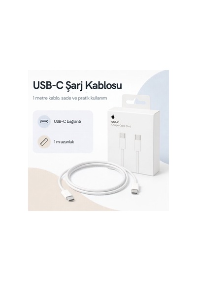 Usb-c To Usb-c Hızlı Şarj Ve Data Kablosu 1 Metre 60w Telefon Tablet Notebook Uyumlu Type-c Kablo