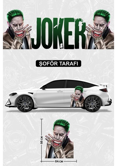 Joker Damaged Yan Gövde Sticker Şoför - 829986457