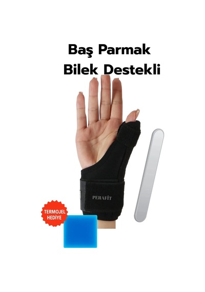 Baş Parmak Ve Bilek Destekli El Bilekliği Metal Atel De Quarvein 5 Termojelli Paket